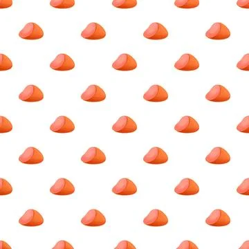 Deli meat slices seamless repeat pattern background Stock Illustration