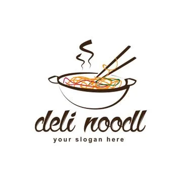 Deli noodle logo Stock Illustration