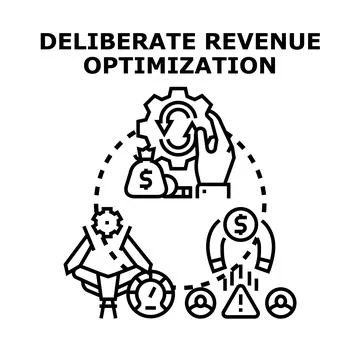 Deliberate revenue optimization process generating profit growth Ilustración de archivo