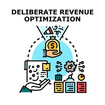 Deliberate revenue optimization process vector concept 스톡 일러스트