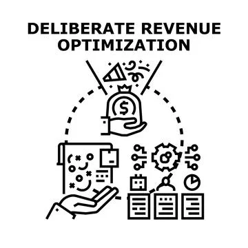 Deliberate revenue optimization process vector concept イラスト素材