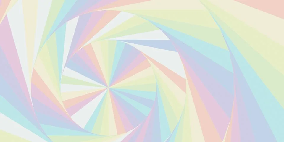 A delicate abstract composition of flowing angular forms in pale rainbow hu.. Ilustración de archivo