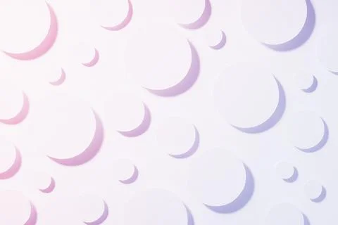 Delicate abstract geometric pattern of light purple and pink circles in gradi Stock Photos