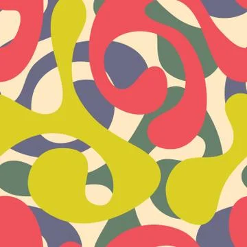 Delicate abstract seamless pattern on an orange background qualitative vector Stock Illustration