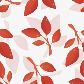 Delicate and elegant seamless pattern with plant elements Stock Illustration