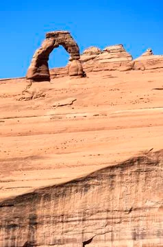Delicate arch abd cliff Stock Photos