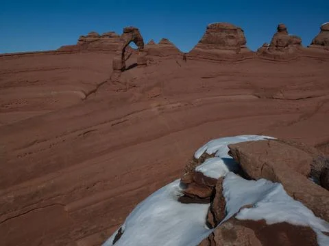 DELICATE ARCH FROM THE BACK SIDE Foto stock