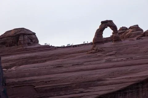 Delicate arch overlook Stock Photos