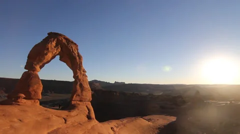 Delicate Arch Sunset Stock Footage 30369076