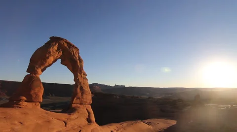 Delicate Arch Sunset Stock Footage 30369289