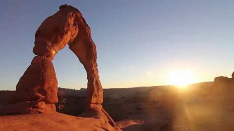 Delicate Arch Sunset Time Lapse Stock Footage 30368665