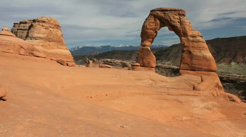 Delicate Arch Wide Stock Footage 879221