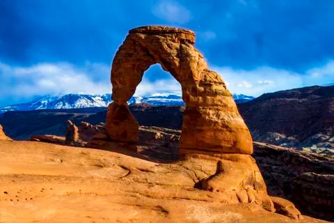 Delicate arch.dng Stock Photos