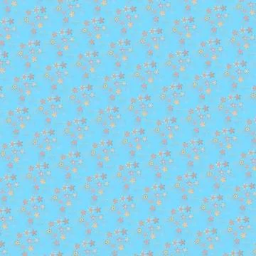 Delicate blue background with colored decorative elements. Stock Illustration