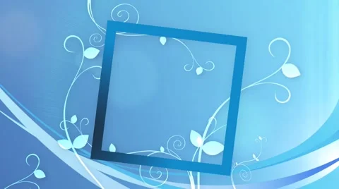 Delicate blue decor background with a title framing, loop Stock Footage 41163687