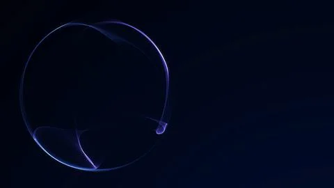 Delicate blue line sphere with airy transparent curves on a dark blue backg.. Stock Illustration
