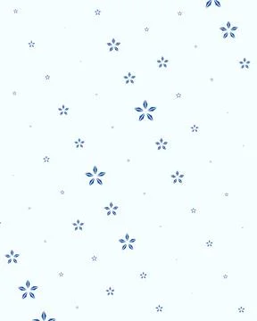 Delicate blue snowflake motifs float across a pale icy background, creating.. Stock Illustration