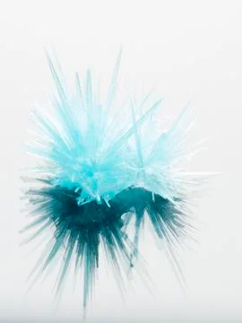 Delicate blue transparent crystal with reflection Stock Photos