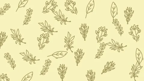Delicate Botanical Pattern - A Subtle Touch of Natures Elegance. Stock Footage 321856276
