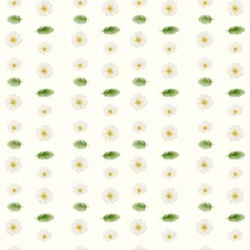 Delicate cherry blossom pattern and green leaves for textile and wrapping d.. Stock Illustration