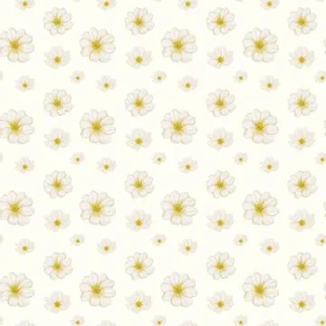 Delicate cherry blossom pattern design for textile and packaging applications Stock Illustration