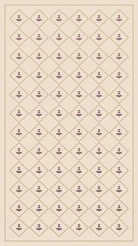 A delicate cream surface is covered with evenly spaced geometric diamonds a.. Stock Illustration