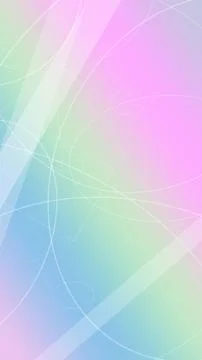 Delicate curved lines and ring shapes drift across a pink and lavender grad.. Stock Illustration