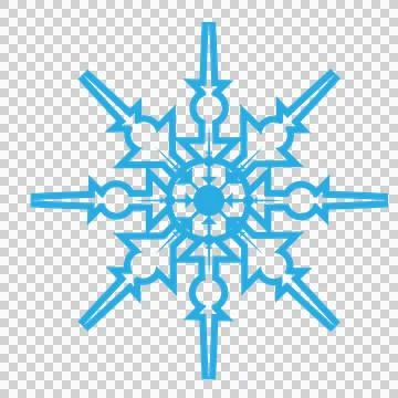 Delicate digital blue snowflake design Foto stock