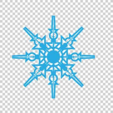 Delicate digital blue snowflake design Stock Photos