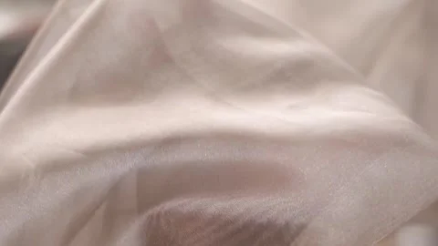 Delicate Fabric in Motion: Elegance Revealed Stock Footage 306213300