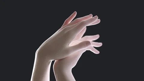 Delicate female hands on dark Stock Footage 139508134