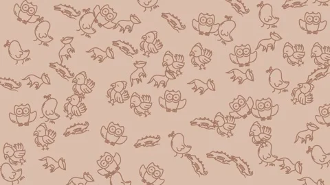 Delicate Floral and Bird Pattern - A Seamless Design. Stock Footage 321854507