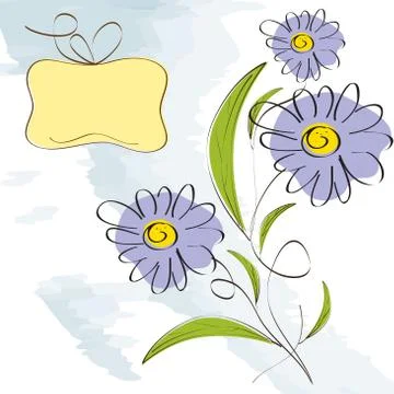 Delicate floral background Stock Illustration