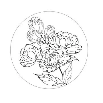 Delicate floral composition, background of lush, luxurious flowers, buds, l.. Stock Illustration