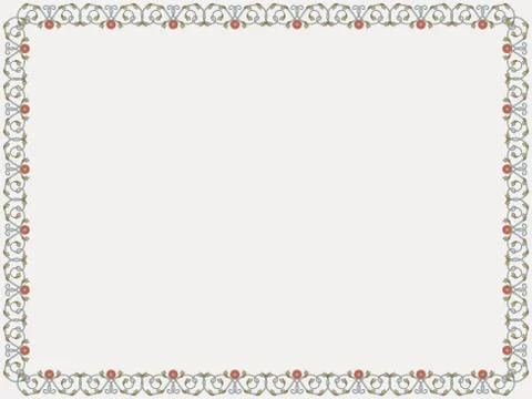 Delicate floral frame Stock Illustration