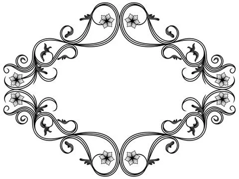 Delicate floral frame Stock Illustration