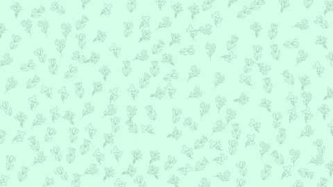 Delicate floral pattern hand drawn on a pastel green background for design 스톡 동영상 335925716