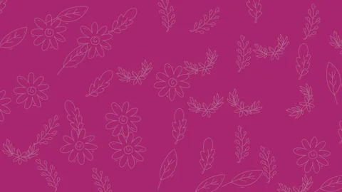 Delicate Floral Pattern on Magenta Background for Creative Projects. Stock Footage 321844927