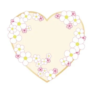 Delicate floral pattern with pink and white flowers. Vector template. Stock Illustration