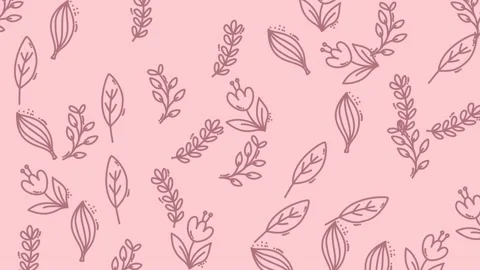 Delicate Floral Pattern on Pink Background for Creative Projects. Stock Footage 321856288