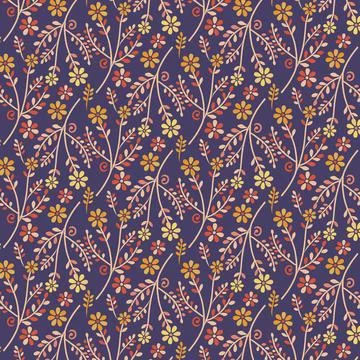 Delicate floral pattern seamless print design for digital artwork bedding Stock Illustration