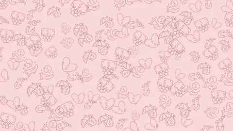 Delicate Floral Pattern on Soft Pink Background. Stock Footage 322980064