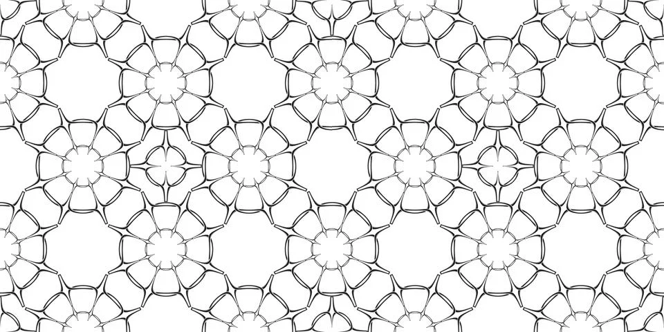 Delicate Floral Pattern on White Background Stock Illustration