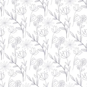 Delicate floral seamless pattern in cottagecore style Stock Illustration
