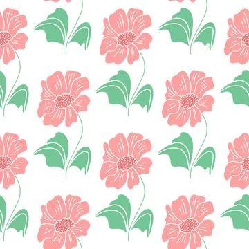 Delicate floral seamless pattern Stock Illustration