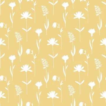 Delicate floral seamless pattern vector graphics Stock Illustration