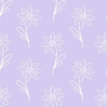 Delicate floral seamless pattern vector graphic Stock Illustration