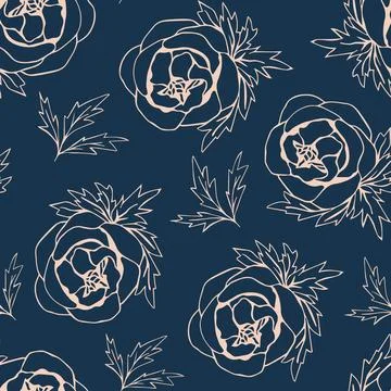 Delicate floral vector seamless pattern. Stock Illustration