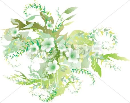 Delicate Floral Verdure Stock Illustration