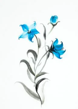 Delicate flower bell Stock Illustration